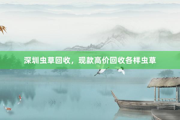 深圳虫草回收，现款高价回收各样虫草