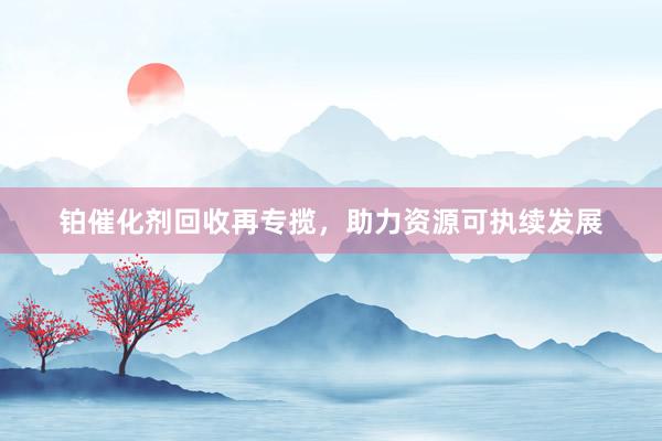 铂催化剂回收再专揽，助力资源可执续发展